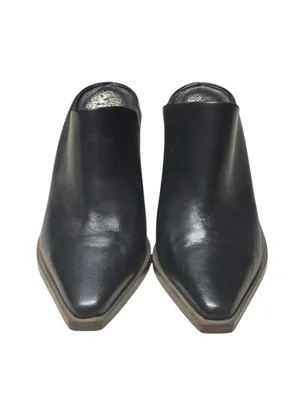 Vince Camuto 𖤐 Weeren Heel Mule Boot Bootie 𖤐 Black Leather 𖤐 8.5M 𖤐 Worn Once thumbnail 10