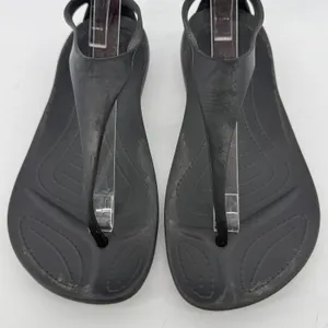 Crocs Sexi Flip Sandal Slip On Black Women 7 Slingback Thong Casual Barefoot thumbnail 2