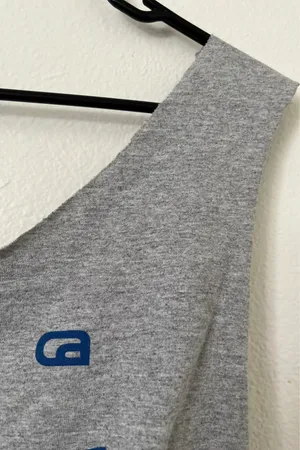 Heather Grey Tank Crop Top Gray thumbnail 9