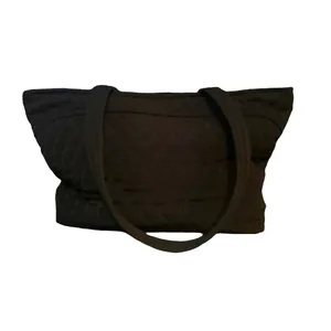 Vera Bradley small quilted black tote bag thumbnail 5