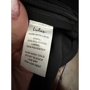 Lulu's Blouse XL‎ Cropped Black Clip Dot Balloon Sleeves Halter Babydoll #AA9-1 thumbnail 5