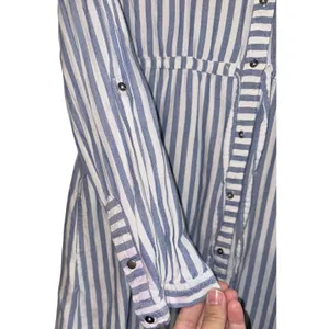 Abercrombie & Fitch Striped‎ Nautical Shirt Dress Women's LG Beach Resort Costal thumbnail 4