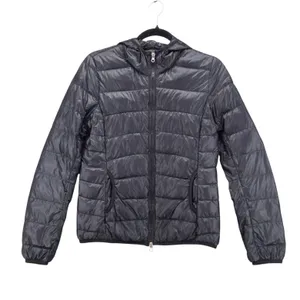 Women Quilted Down Puffer‎ Jacket Black Small thumbnail 1