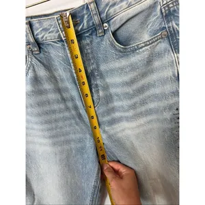 American eagle light blue mom fit short jeans size 4S ripped distressed thumbnail 12