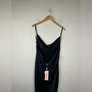 Oh Polly Carmela Cowl Neck High‎ Slit Maxi Dress in Black Women’s Sz 8 NWT thumbnail 5