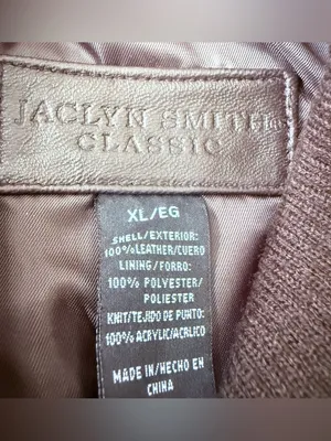 Vtg Y2K Jaclyn Smith 100%Leather Biker Jacket Coat Sz XL Classic Black Knit Slee thumbnail 3