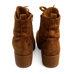 Rouge Helium Brown Faux Suede Lace-Up Combat Ankle Boots Women’s Size 8 thumbnail 8