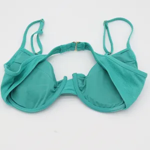 Old Navy Bikini Set Womens M Textured Underwire High Cut Teal Excellent thumbnail 5