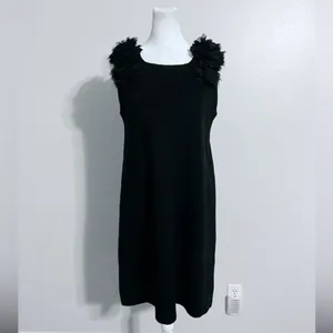 Zara Knit Embellished Black Mini Dress thumbnail 2