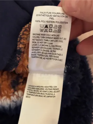 Lucky Brand Women’s L Aztec Sherpa Fleece Jacket Orange thumbnail 4