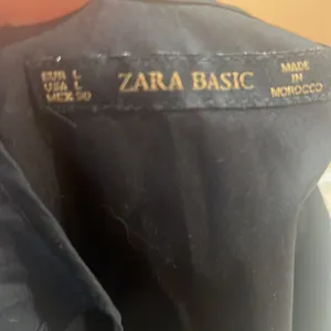 Zara black crop top blouse thumbnail 5