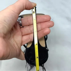 Sergio Rossi Vintage Y2K Studded Spider Web Strappy Sandal Heels Black Widow 36 thumbnail 14