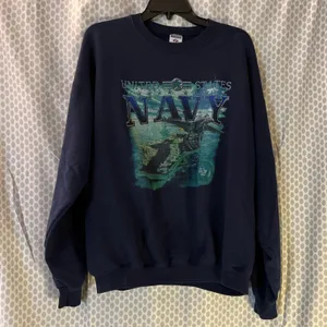 Jerzees USA Navy Sweatshirt thumbnail 1