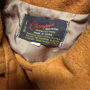 Vintage Camel Heavyweight Long Swing trench coat pockets size medium EUC thumbnail 8