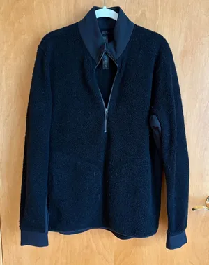 Lululemon Sherpa Fleece Quarter Zip Pullover‎ Black Athleisure Women Sz S thumbnail 1