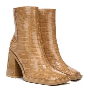 Circus by Sam Edelman Layla Bootie in Caramel Alligator Patent Leather Size 8.5 thumbnail 1