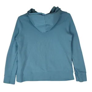 Adidas Hoodie Womens Medium Originals Trefoil Sweatshirt Retro Blue‎ White thumbnail 2