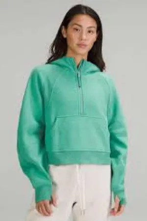 Lululemon Scuba Green Half-Zip Hoodie Pullover - Women's 888 thumbnail 1