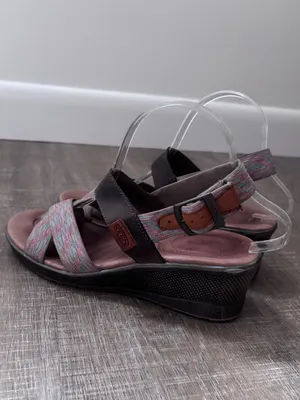 Keen Skyline Wedge Sandals Brown Multicolor Womens 8.5 Comfort Boho Chic Granola thumbnail 6