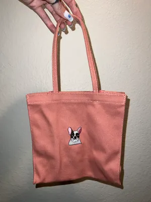 French Bulldog Mini Tote Pink thumbnail 1