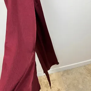 J.Crew Cross Back Dress Textured Satin Slip Burgundy Evening Formal US 14 NWT thumbnail 6