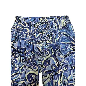 Lilly Pulitzer Kelly Skinny Ankle Pants Iris Blue Zanzibar Zoo Jacquard Womens 0 thumbnail 7