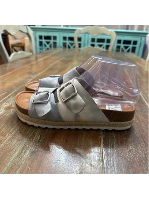 DV Dolce Vita Carther Tie Dye Slide Sandals Women's Size 8 Gray Blue Platform thumbnail 2