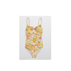AERIE Floral Printed Cheeky One Piece COTTAGECORE FEMININE Swimsuit Medium M thumbnail 3