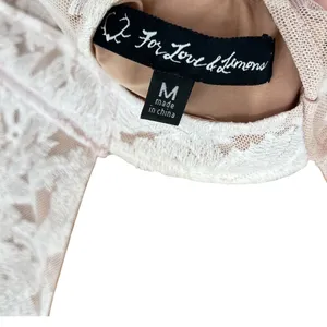For Love & Lemons San Marcos Mini Dress Lace Ivory White Size‎ Medium thumbnail 13