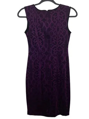 Vintage Cache Y2K Jacquard Keyhole Sheath Dress Gothic Brocade whimsigoth dress thumbnail 4