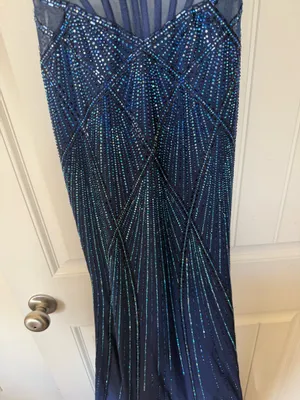 Ellie Wilde Prom Dress Navy Blue thumbnail 8