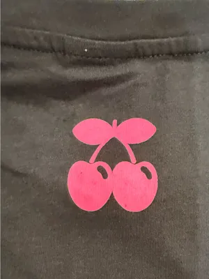PACHA Black Crop Tee with Pink Logo Size S thumbnail 4