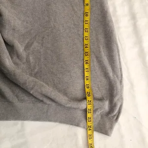 prAna Light gray long sleeve V-neck sweater with a soft and cozy feel Size M, measurement in pics thumbnail 5