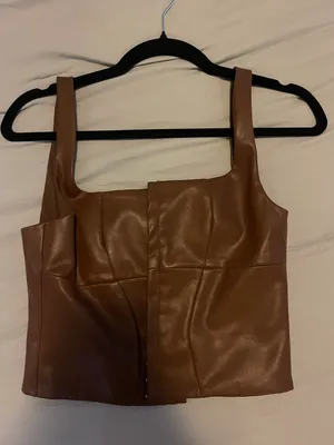 Edikted Leather Corset Tank thumbnail 2