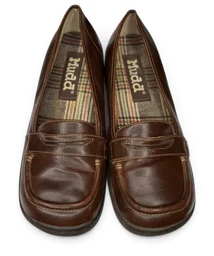 Vintage 90s Y2K Mudd Loafer Shoes Brown Womens Sz 8M Babydoll Dark Academia thumbnail 1