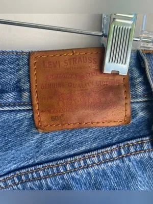 Levi’s 501 original cutoff denim shorts button fly medium blue wash raw hem 28 thumbnail 6