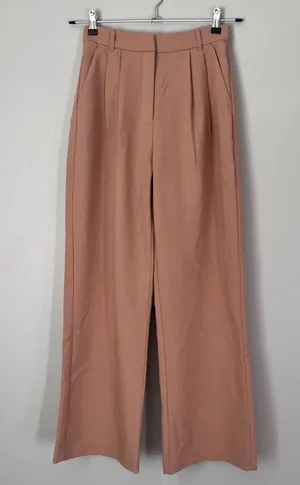 Abercrombie NEW Sloane Curve Love Tailored Pleated High Rise Wide Leg Trouser 26 thumbnail 2