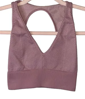 Free People Movement Rewind Sports Bra‎ Mauve Ribbed Cutout XS/S thumbnail 1