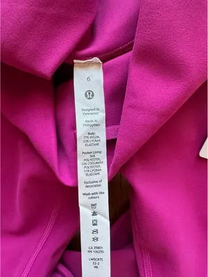 Lululemon Wunder Train High Rise 25” Magenta Purple Size 6 NWT thumbnail 6