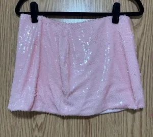 Shop Priceless Pink Sequin Mini Skort – Size L  thumbnail 1