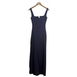 Showpo. Thelma Square Neck Bodycon Maxi Dress in Navy size 2 NWT thumbnail 4