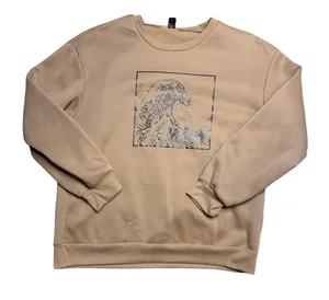 ✨ SHEIN Wave‎ Graphic Fleece Sweatshirt Pullover XL ✨ thumbnail 1