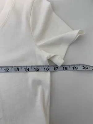 Maurices 24/7 Jordan Ribbed Scoop Neck Tee Solid White NWT thumbnail 8