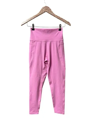 LSKD Fusion High Rise 7/8 Leggings Pockets Spark Pink Medium Gym Workout Fitness thumbnail 2