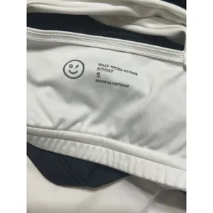 Gilly Hicks Active Boost Long Sleeve Crop Top Black White‎ Cross Back Small thumbnail 6