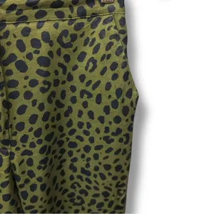 Zara | NWOT Turkey Olive Green Leopard Print High Waist Straight Leg Pants (XS) thumbnail 6