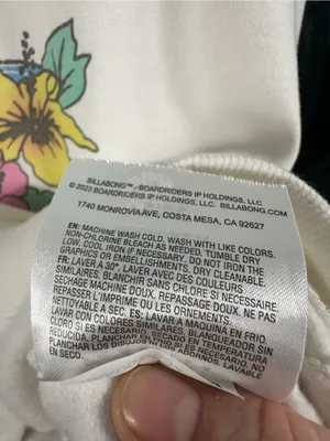 N268. Billabong women’s Cream Tropical Sunset Graphic Sweatshirt oversized thumbnail 6