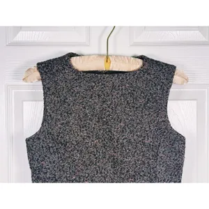 Derek Lam Silk Alpaca Tweed Peplum Top Womens 4 Gray Career Work Academia Office thumbnail 7