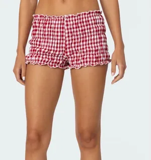 Edikted Gingham Shorts thumbnail 1