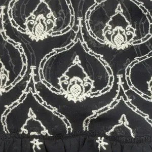 Anthropologie Black Sheer Fully Embroidered Mini Slip Dress Boho Feminine SMALL thumbnail 9